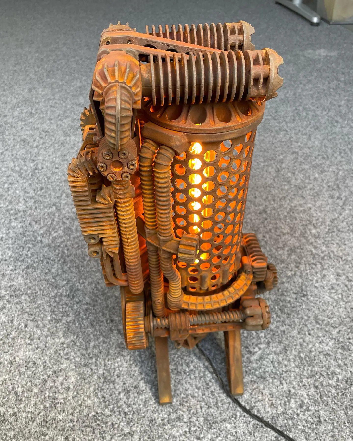 3D Printed Steampunk Style Lamp