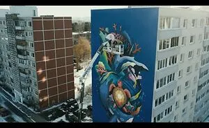 Spanish Artists Boa Mistura Create Massive "Save The Ocean To Save The Climate" Mural In Vilnius, Lithuania