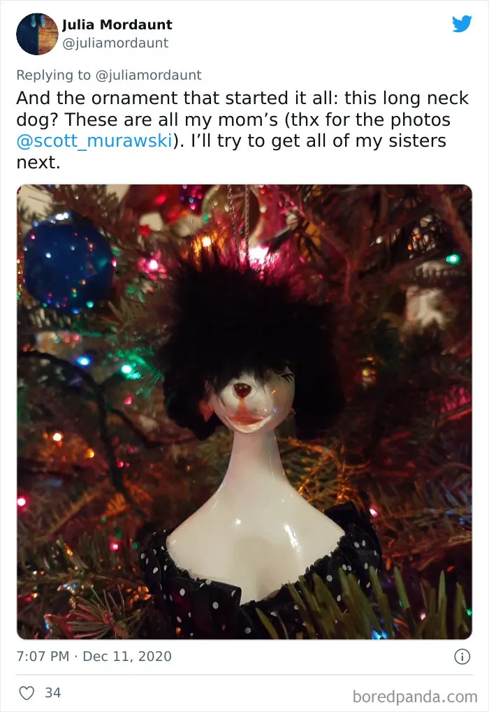 Mom And Daughter Have Been Exchanging The Ugliest Ornaments For Christmas And Their Tree Is Getting More Hilarious Each Year (23 Pics)