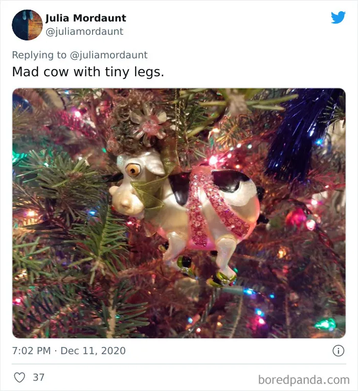 Mom And Daughter Have Been Exchanging The Ugliest Ornaments For Christmas And Their Tree Is Getting More Hilarious Each Year (23 Pics)