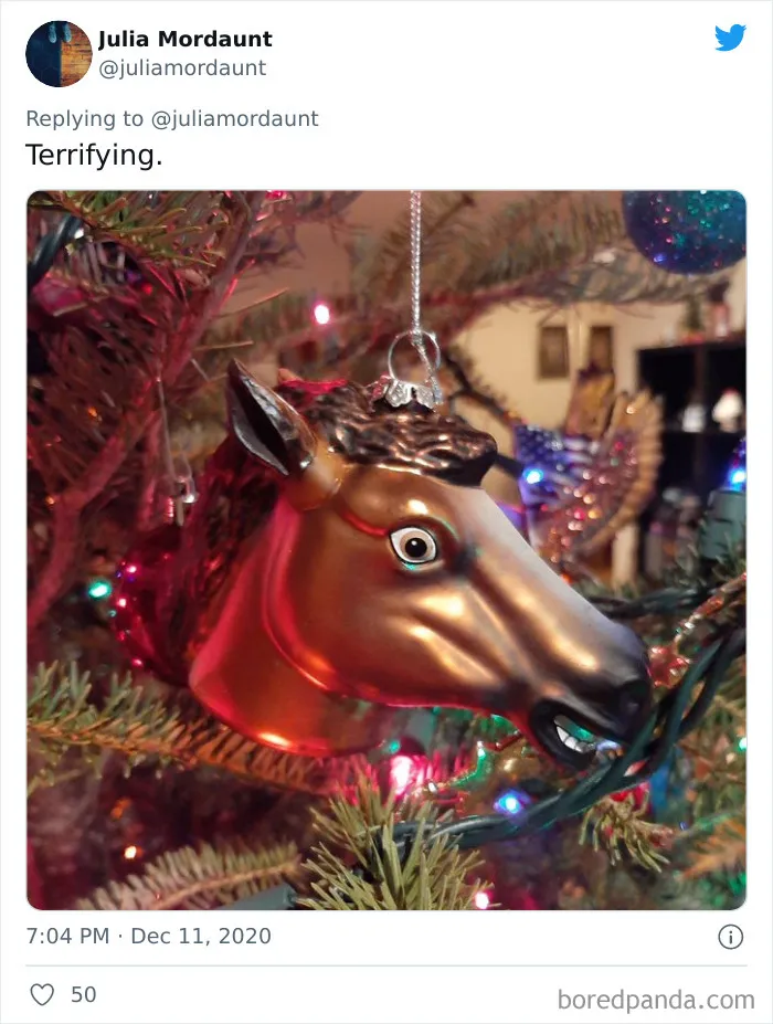 Mom And Daughter Have Been Exchanging The Ugliest Ornaments For Christmas And Their Tree Is Getting More Hilarious Each Year (23 Pics)