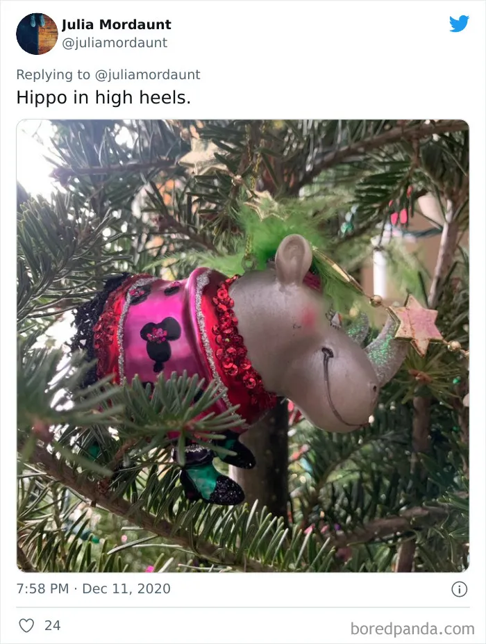 Mom And Daughter Have Been Exchanging The Ugliest Ornaments For Christmas And Their Tree Is Getting More Hilarious Each Year (23 Pics)