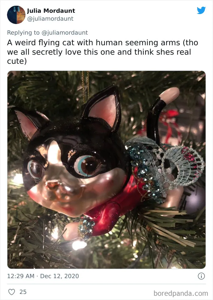 Mom And Daughter Have Been Exchanging The Ugliest Ornaments For Christmas And Their Tree Is Getting More Hilarious Each Year (23 Pics)