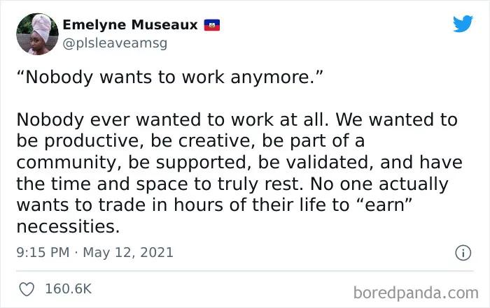Nobody Ever Wanted To Work