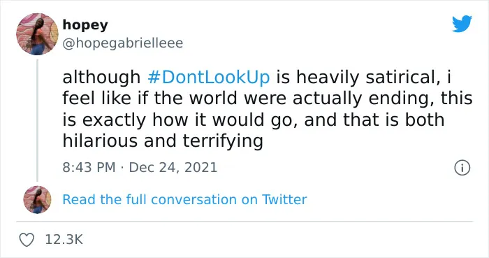People Are Amused By These 30 Spot-On Reactions To Netflix’ New Film “Don’t Look Up”
