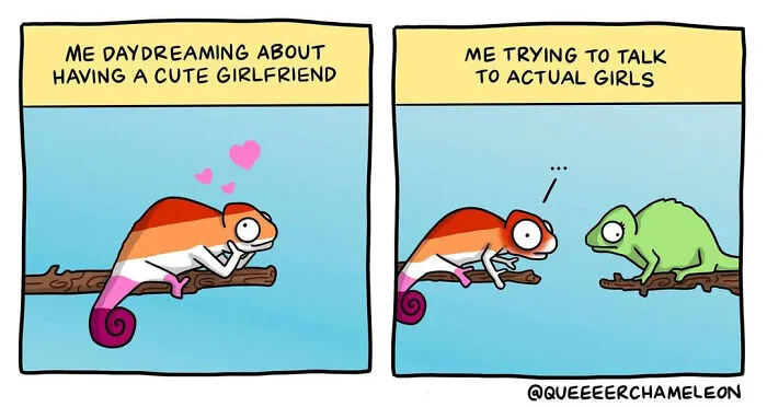 Artist Creates Queer Chameleon Comics Where The Characters Talk About Their Sexualities And Identities (26 Pics)