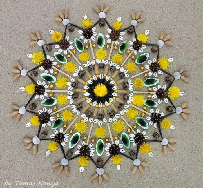I’m A Land Artist And I Make Mandalas From The Seasonal Materials I Find On My Walks (29 Pics)