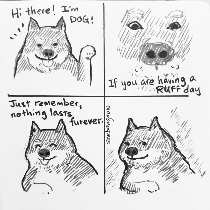 30 Comics That Show What Living With A Dog Is Really Like, By Xibang