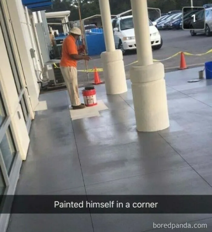 Painted Himself In A Corner