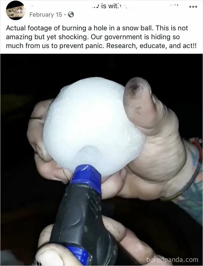 Ice Isn’t Real And Snow Is Made Of Chemtrails