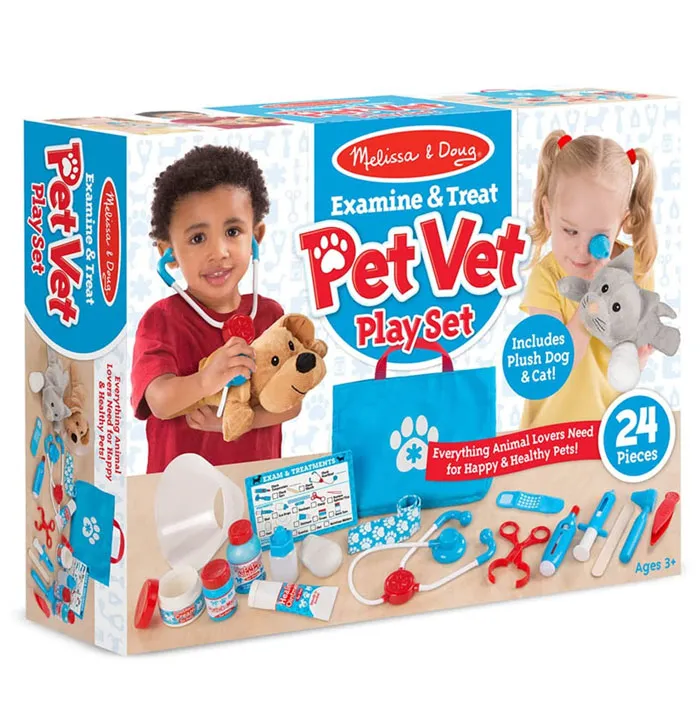 Melissa & Doug Examine & Treat Pet Vet Play Set