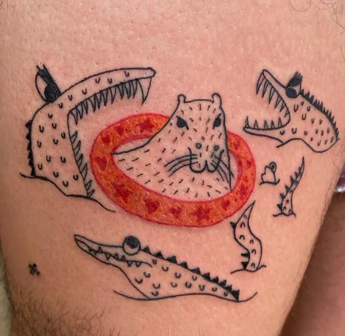 Esta tatuadora es conocida por no saber dibujar y por eso a la gente le gustan tanto sus diseños (32 fotos)