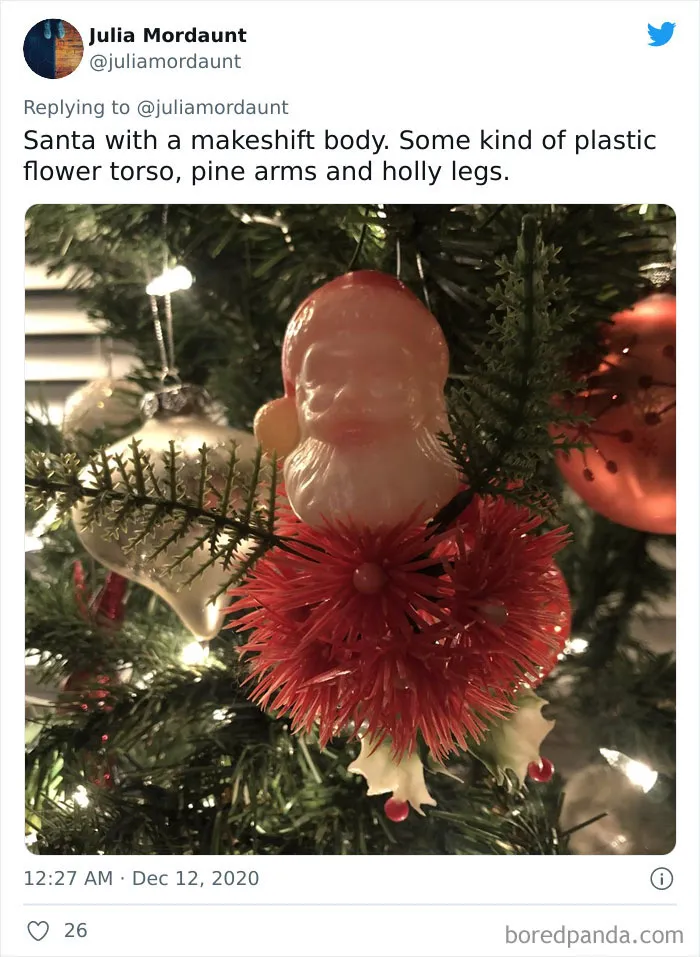Mom And Daughter Have Been Exchanging The Ugliest Ornaments For Christmas And Their Tree Is Getting More Hilarious Each Year (23 Pics)