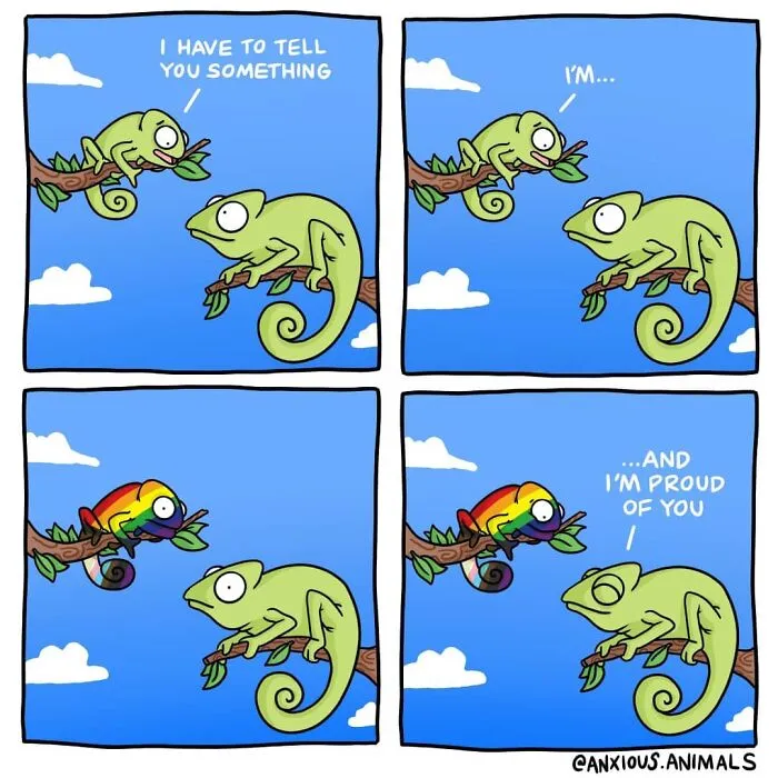 Artist Creates Queer Chameleon Comics Where The Characters Talk About Their Sexualities And Identities (26 Pics)