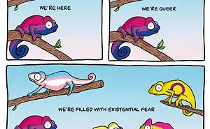 Artist Creates Queer Chameleon Comics Where The Characters Talk About Their Sexualities And Identities (26 Pics)