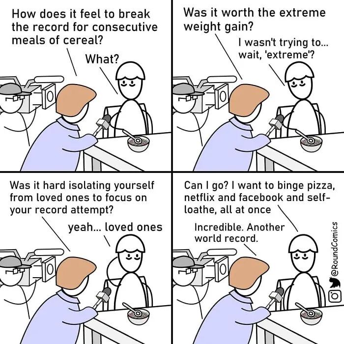 Artist Makes Silly-Looking Comics With Unexpected Twists On Everyday Situations (30 Pics)