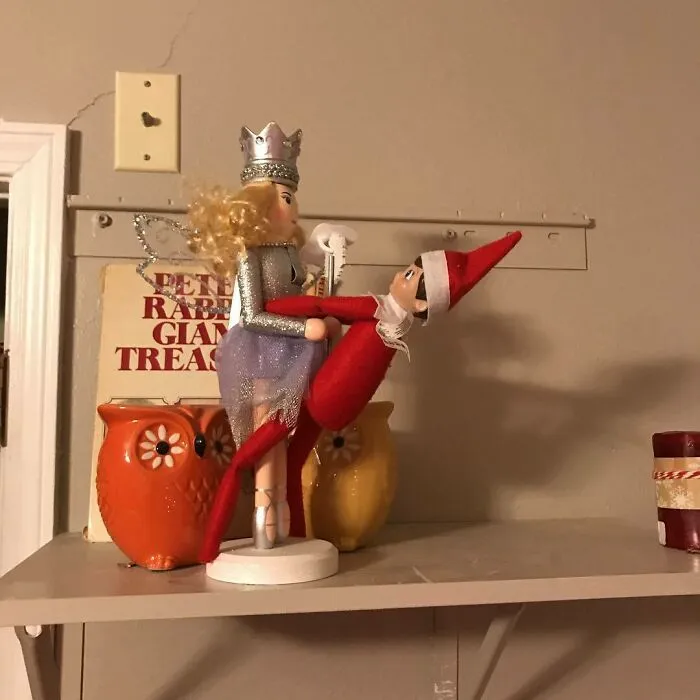 Daughter Ran Into My Room Screaming “What Is The Elf Doing To My Doll?” Well I Thought They Were Dancing