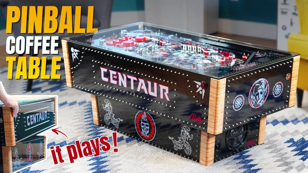I Built A Playable Pinball Coffee Table From A 1981 Bally Centaur!