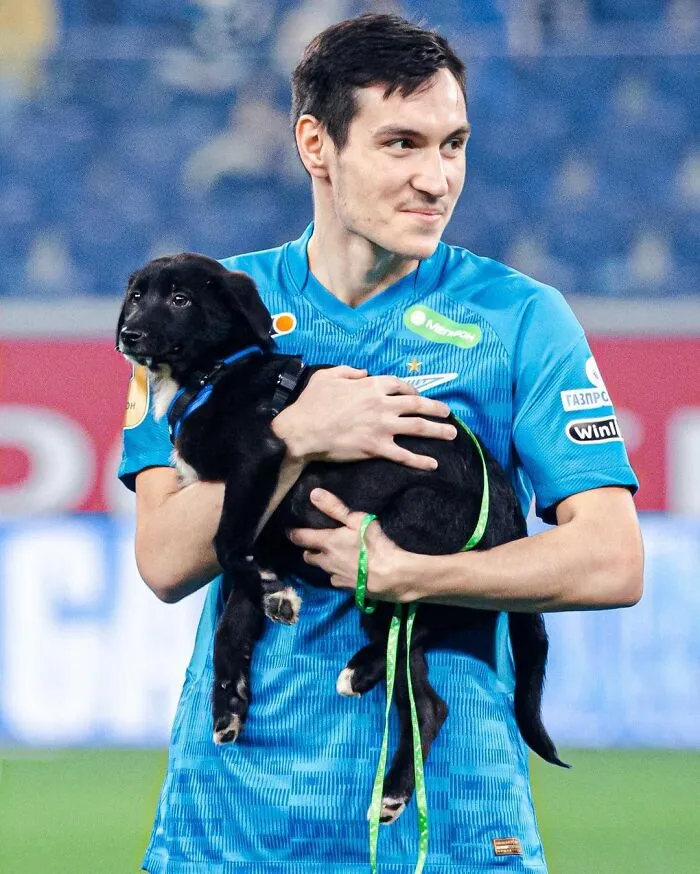 Russian Football Team Won People's Hearts After Walking On Field With Shelter Dogs To Promote Adoption (14 Pics)