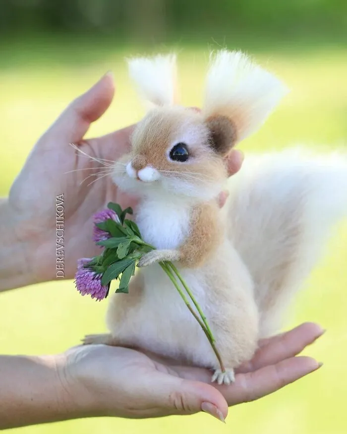 30 Adorable Needle-Felted Wool Animals By Yulia Derevschikova (New Pics)