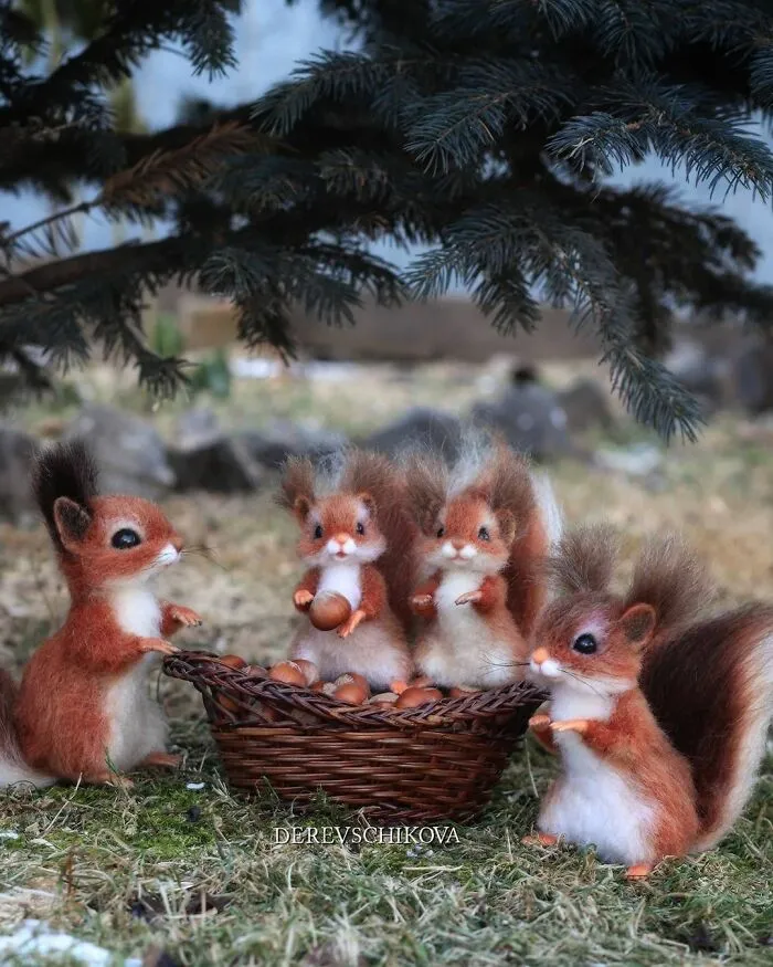 30 Adorable Needle-Felted Wool Animals By Yulia Derevschikova (New Pics)