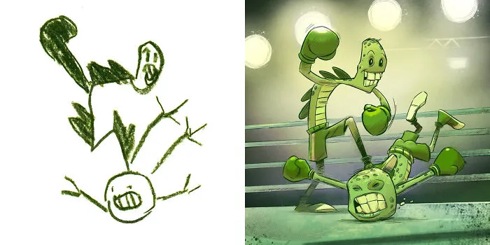 Propuesta del niño artista Luke, fan art de @adamsanfordart