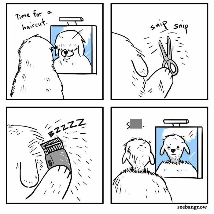 30 Comics That Show What Living With A Dog Is Really Like, By Xibang