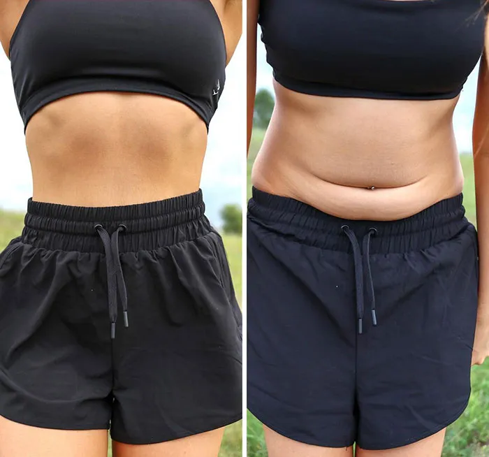 Woman Challenges Unrealistic Body Standards With Side-By-Side “Real Me Monday” Photos Of Herself (30 Pics)
