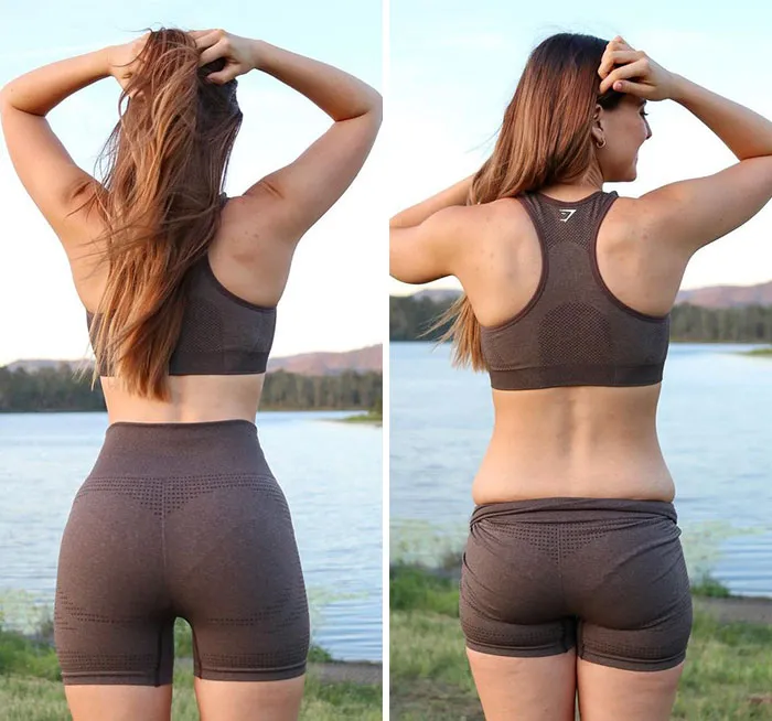 Esta mujer desafia los estándares de belleza irreales al publicar fotos de ella misma comparándose (30 imágenes)