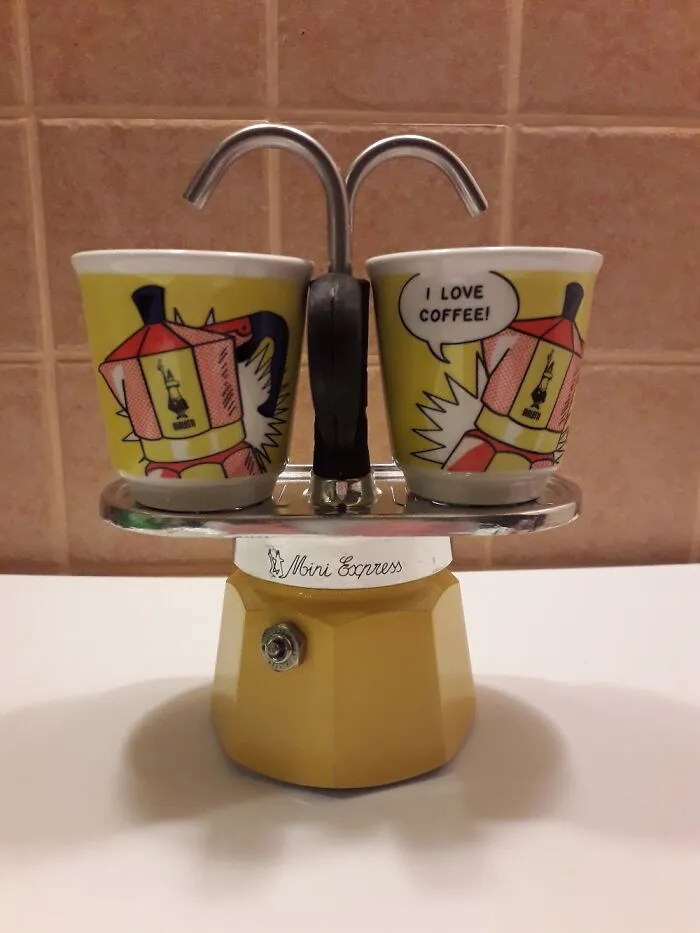 Moka Pot Inspired By Roy Lichtenstein