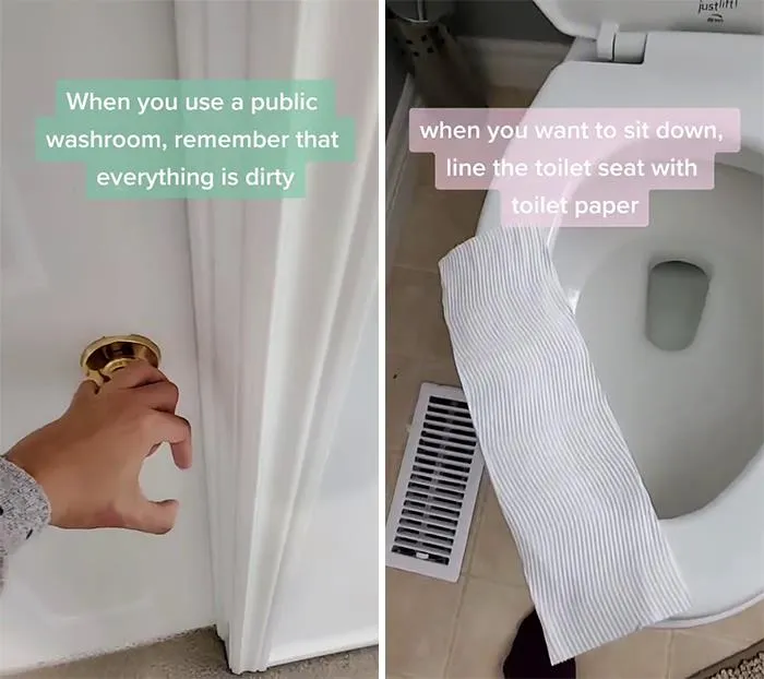 Using Public Bathroom