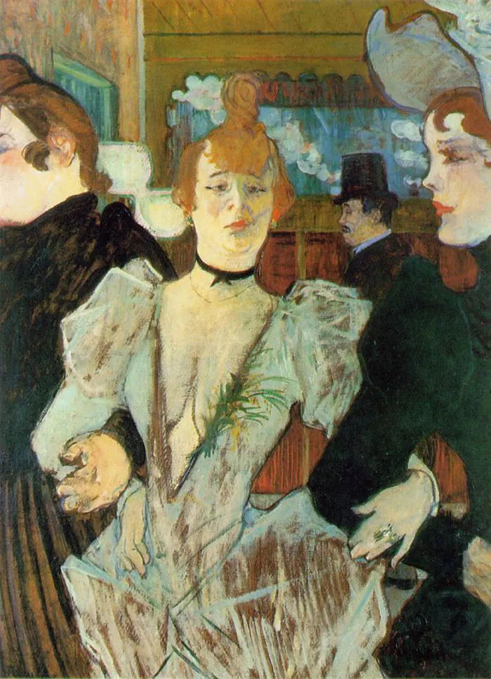 People depicted in famous painting from art history, showcasing elegant attire and vibrant colors.