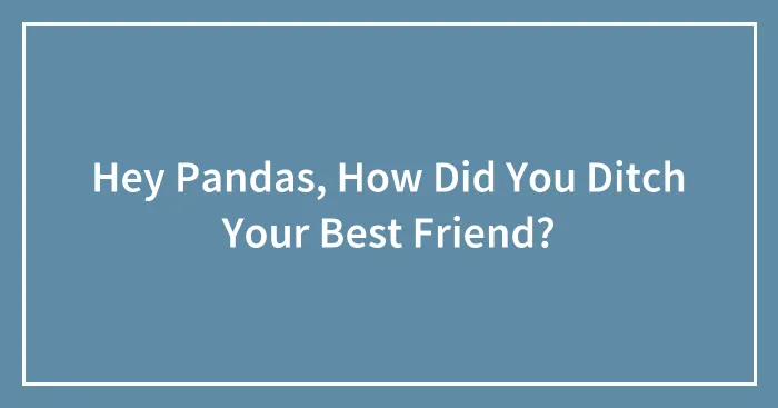 Hey Pandas, How Did You Ditch Your Best Friend?