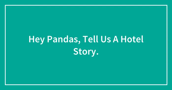 Hey Pandas, Tell Us A Hotel Story.