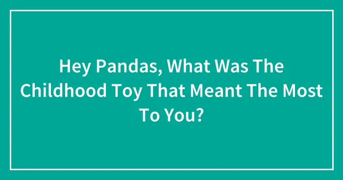 Hey Pandas, What Was The Childhood Toy That Meant The Most To You? (Closed)