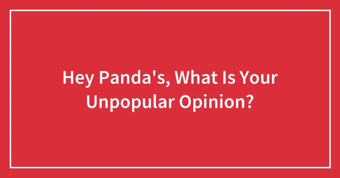 Hey Panda's, What Is Your Unpopular Opinion?