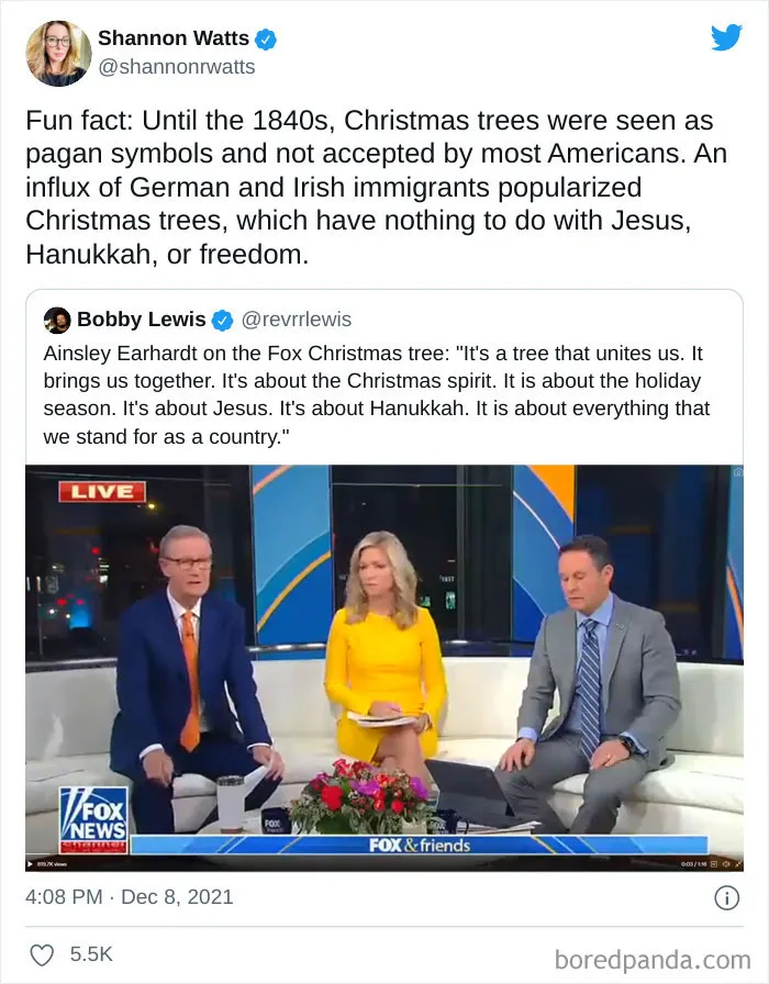 Someone Sets The Fox News Christmas Tree On Fire, And Here’s How The Internet Reacted (30 Pics)