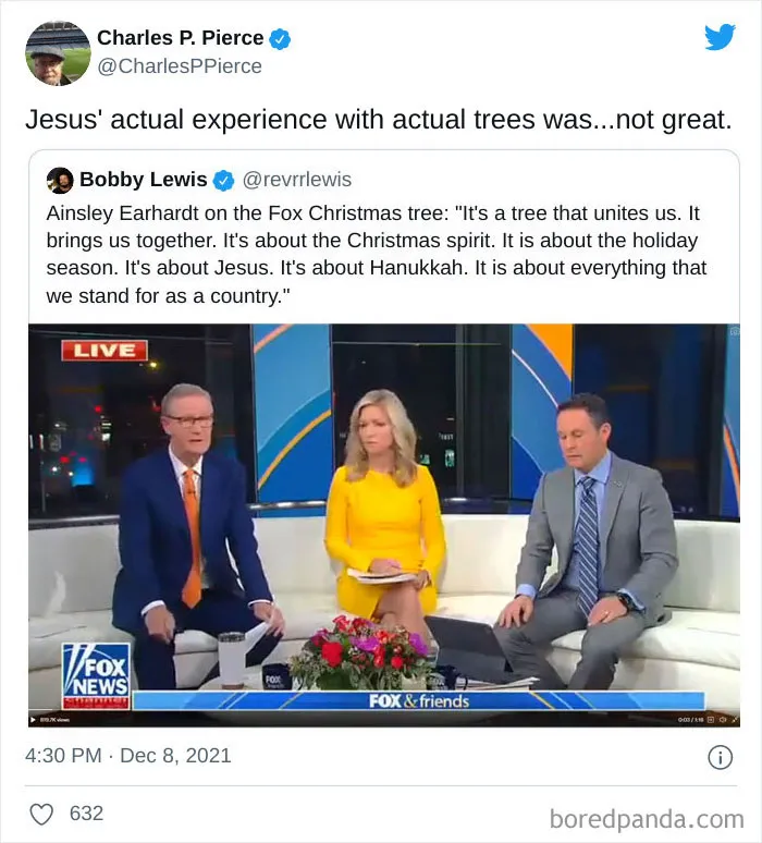 Someone Sets The Fox News Christmas Tree On Fire, And Here’s How The Internet Reacted (30 Pics)