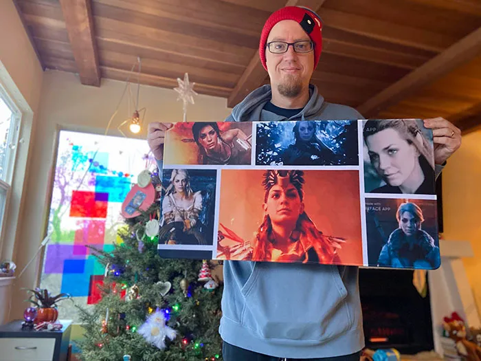 Husband Asked For A Mousepad For Christmas. So Got Him One With My Face Put In Images, Think It Turned Out Nice