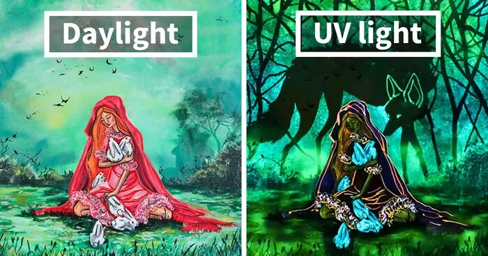 My Glowing Paintings Show Their Hidden Meanings When In The Dark (29 New Pics)