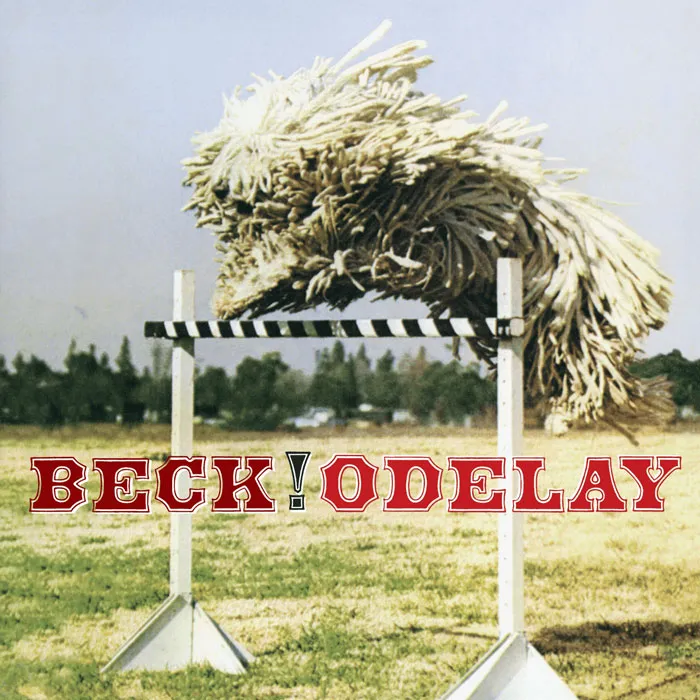 Surreal album cover of a bale of hay leaping over a hurdle, highlighting one of the greatest album covers ever.