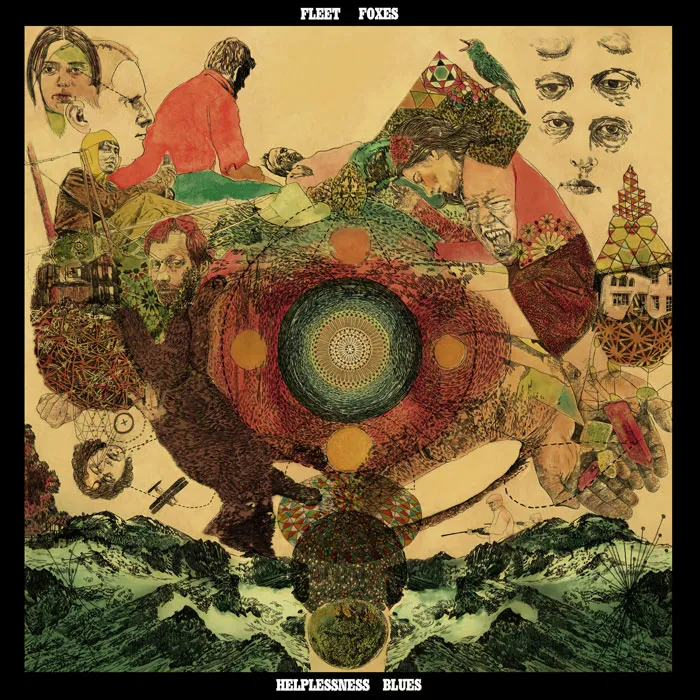 Artistic, intricate design on one of the greatest album covers, featuring abstract patterns and surreal imagery.