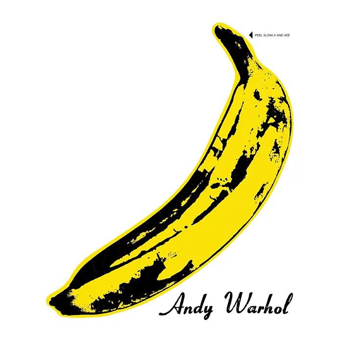 Yellow banana illustration on album cover by Andy Warhol.