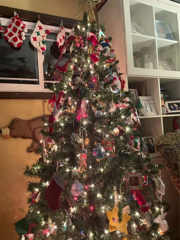 I Let My Teenagers Do The Decorating. Photo Ornaments Are My Favorites.