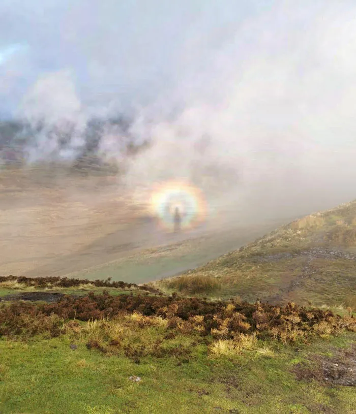 The Way My Silhouette Appears Within This Circular Rainbow