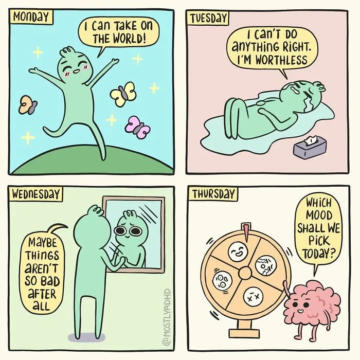 Life With ADHD Illustrated In 24 Comics By This Artist