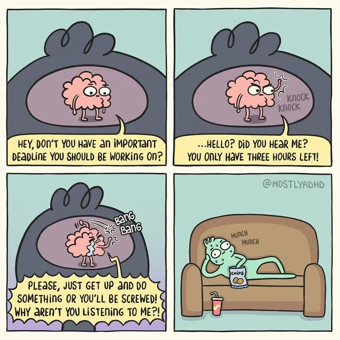 Life With ADHD Illustrated In 24 Comics By This Artist