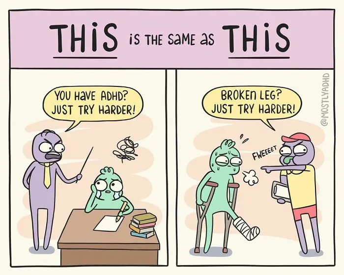 Life With ADHD Illustrated In 24 Comics By This Artist