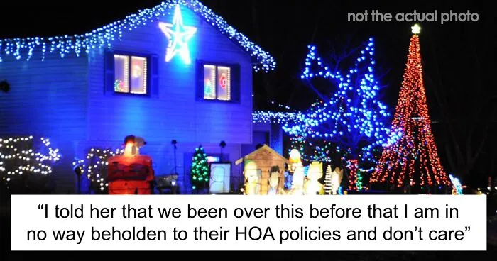 HOA Tries To Impose Christmas Light Rules On This Guy Who Doesn’t Belong To The Association, He Isn’t Putting Up With It