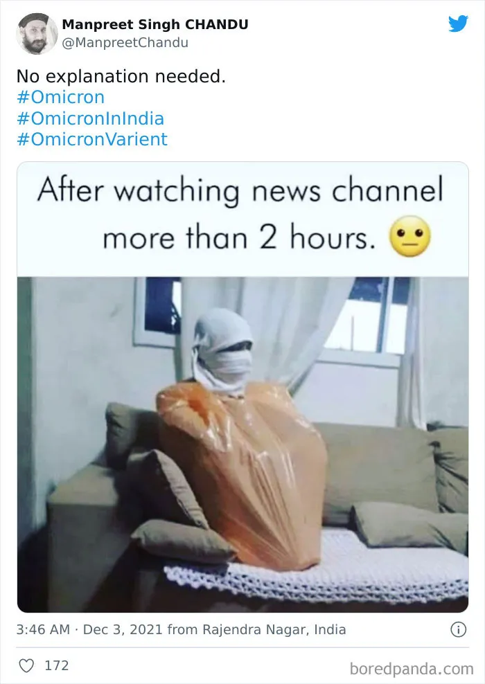 30 Of The Freshest Jokes About The Pandemic And New Covid-19 Variant "Omicron" To Make You Laugh Or Cry
